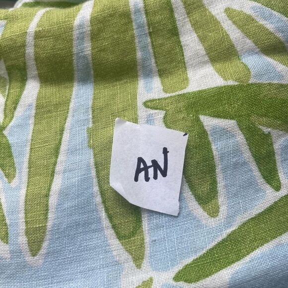 Sigrid Olsen Green Linen Leaf Print Button Up Shirt 2X - Picture 8 of 8